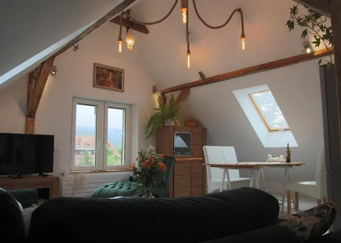 Brzoza I Swierk Z Widokiem Na Gory W Centrum Uzdrowiska Przy Parku I Termach * Jelenia Góra